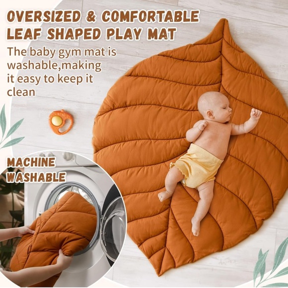 Avrsol Baby Activity Play Gym with Washable Leaf Shaped Mat and 6 Hanging Toys - Picture 3 of 8